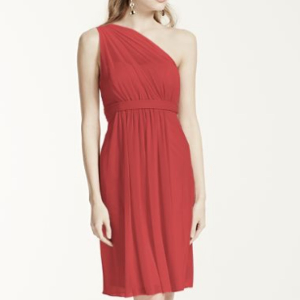 David’s Bridal One Shoulder Bridesmaid Dress